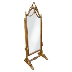 Very rare gilded mirror in the style of Napoleon 111