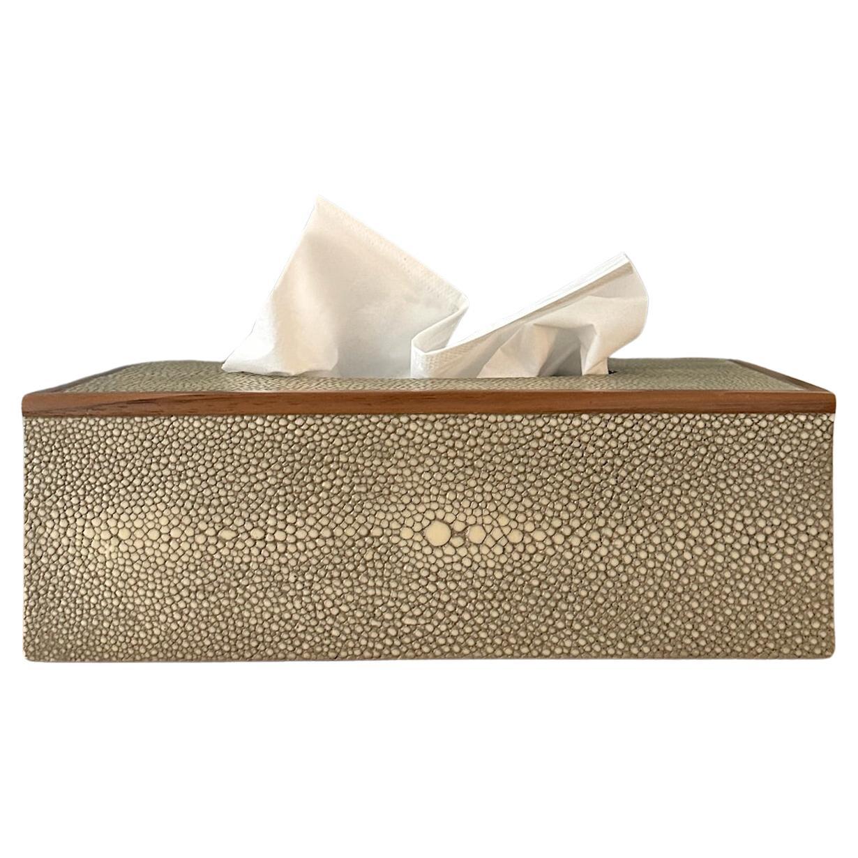 Faux Shagreen Tissue Box