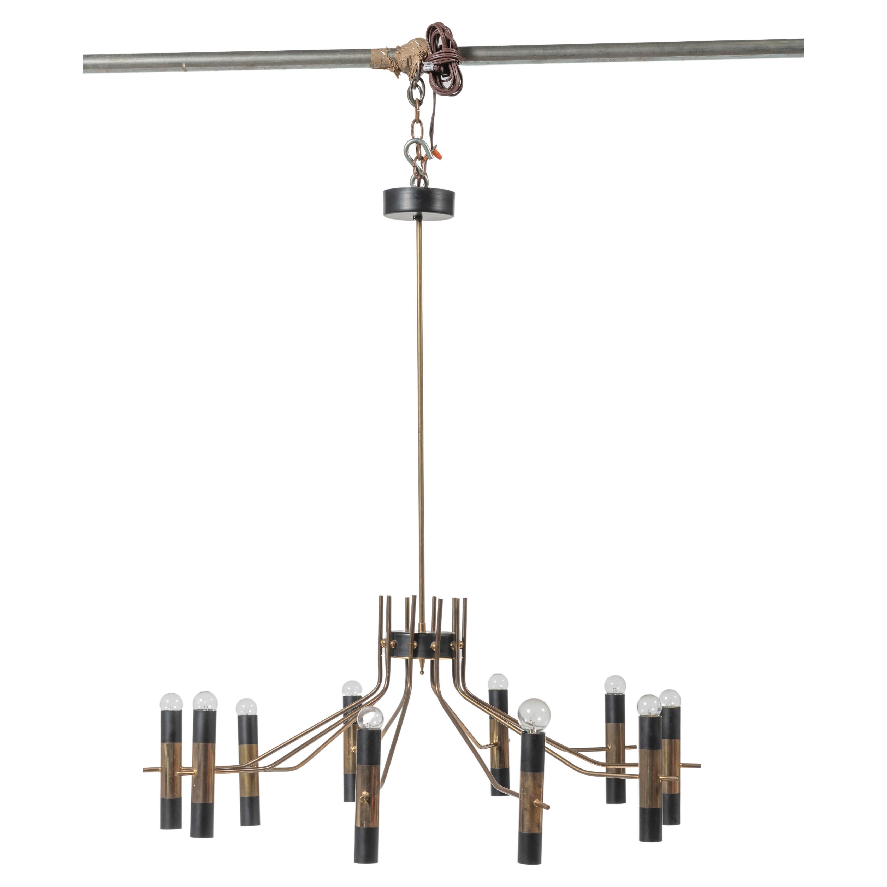 Mid-Century Modern Oscar Torlasco Chandelier from Italy