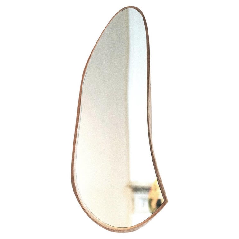 Asymmetric, Organic Wall Mirror, Bent-lamination 'Momentum Mirror' by Soo Joo  For Sale
