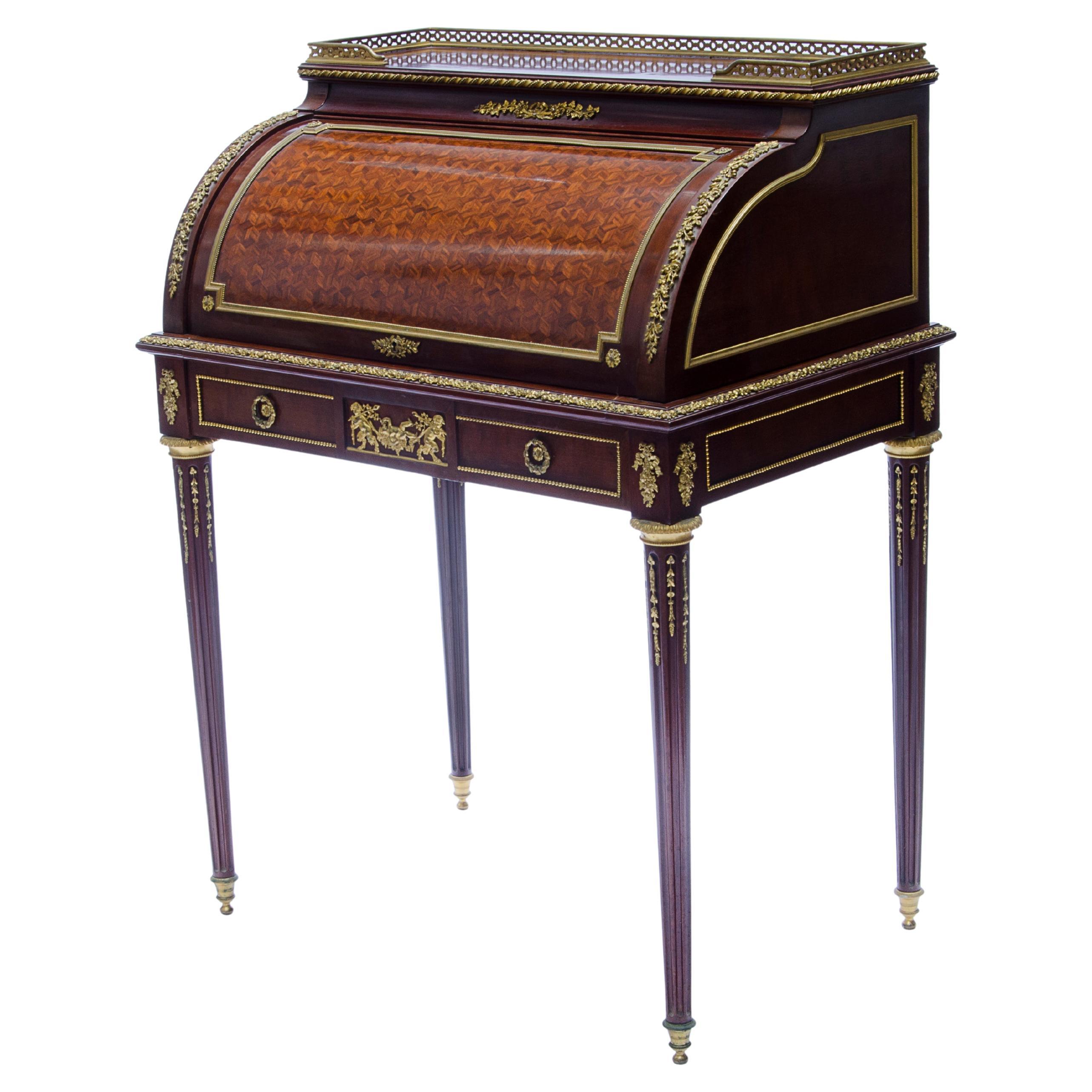 Bureau à cylindre par François Linke en vente