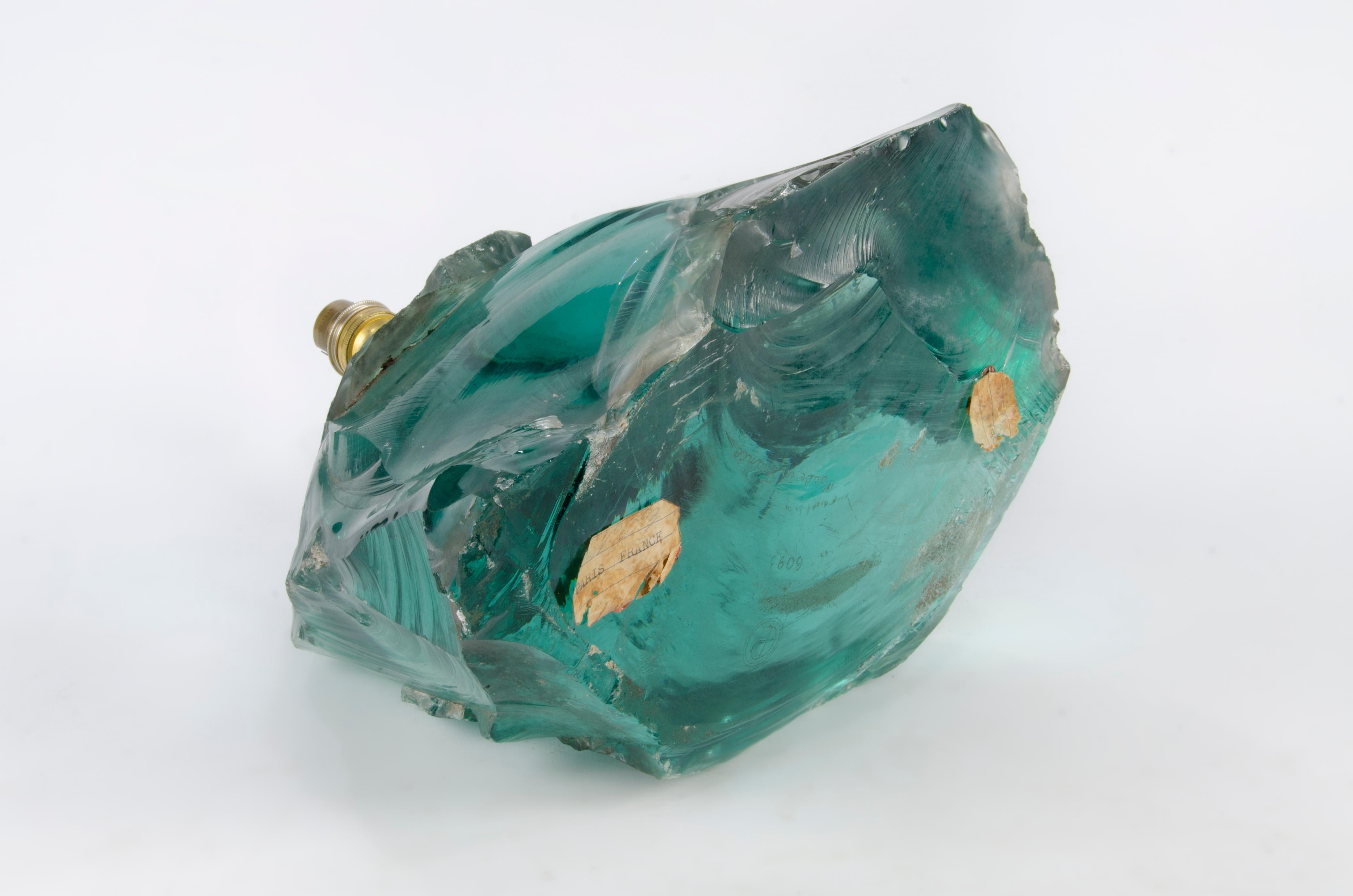 Early 20th Century Green quartz lamp by Jean-Michel Frank For Sale