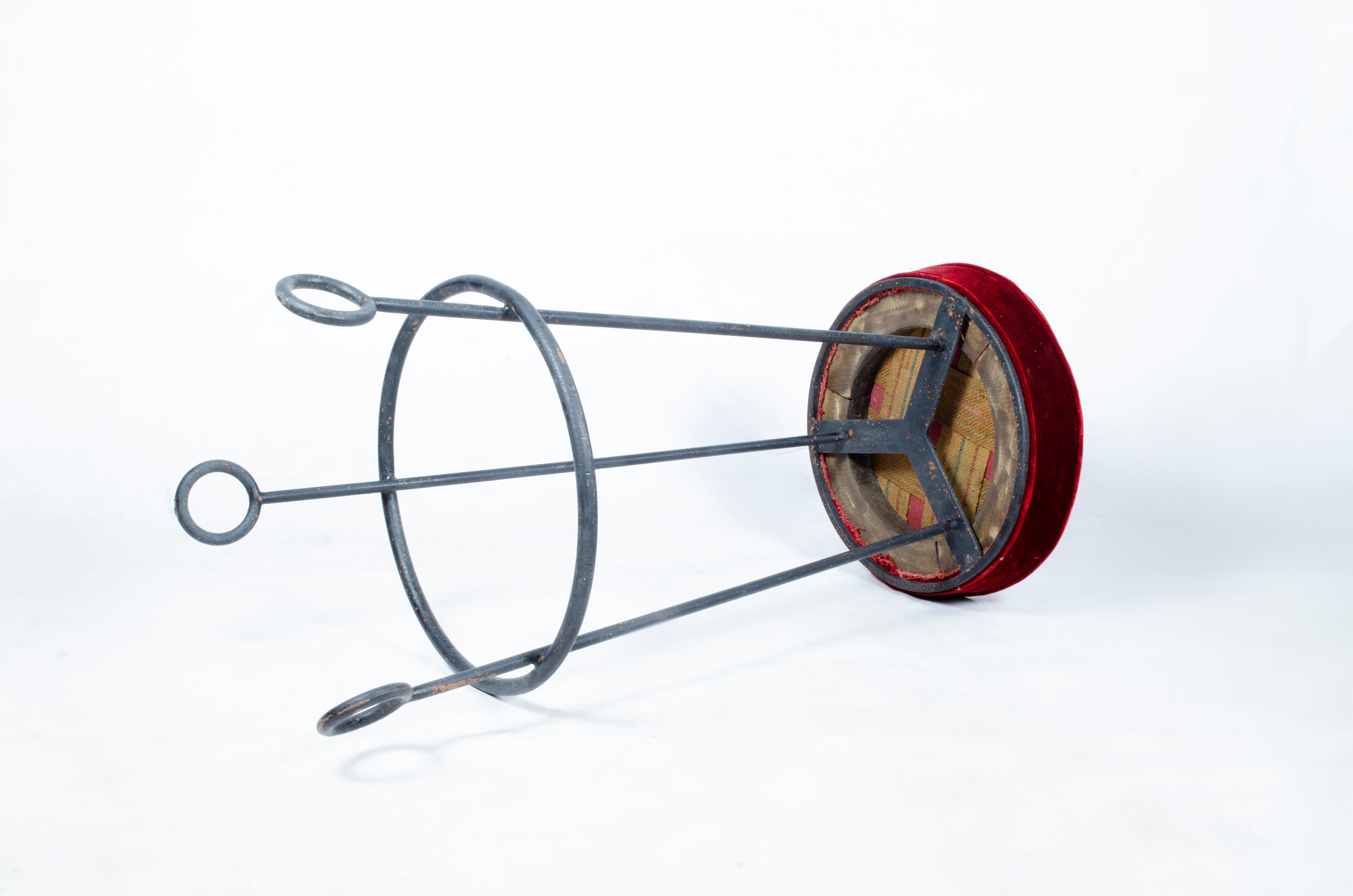 Art Deco Yo-Yo Stool by Jean Royère For Sale