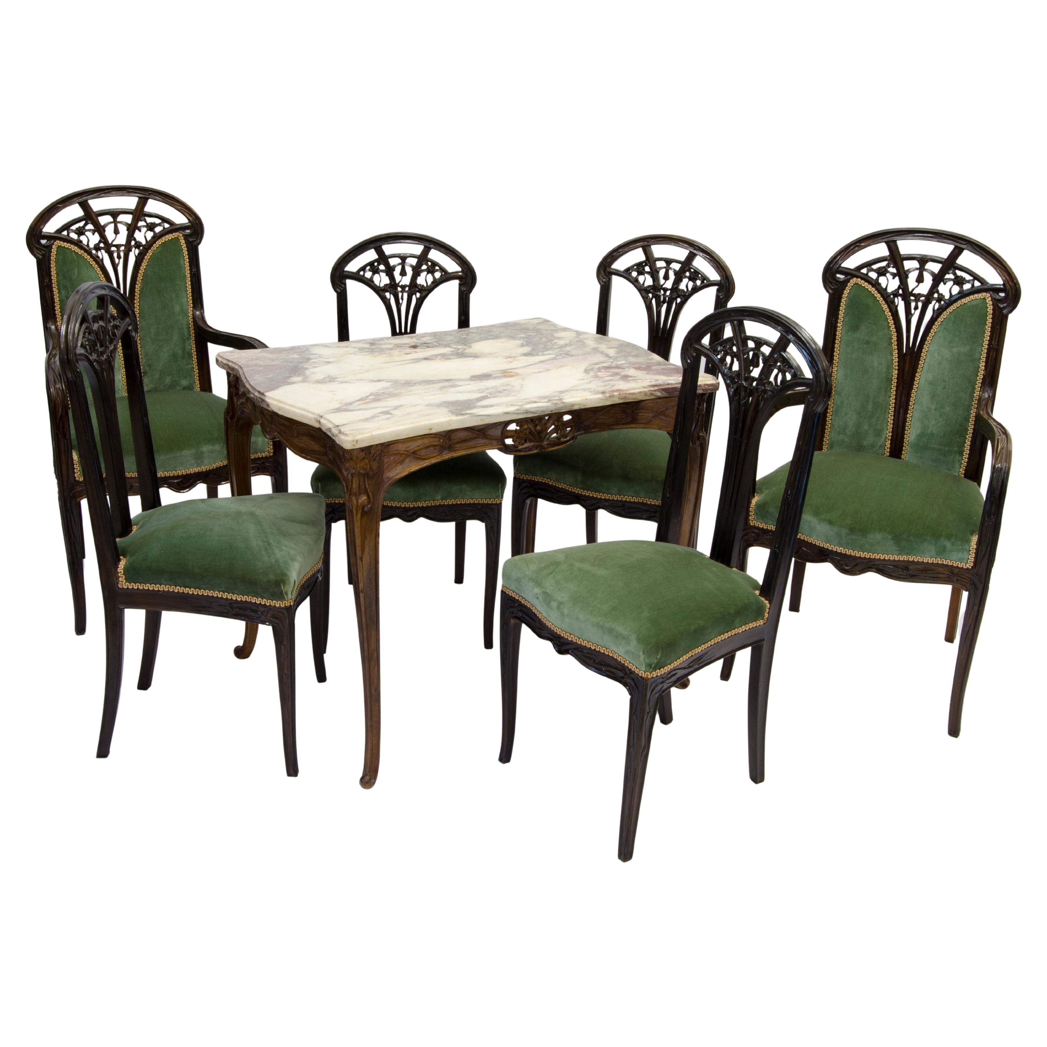 Set model “AUX CLEMATITES” by Louis Majorelle For Sale