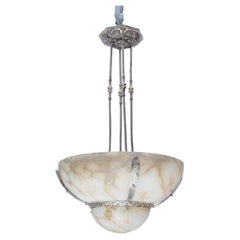 Bronze and alabaster Art Deco hanging