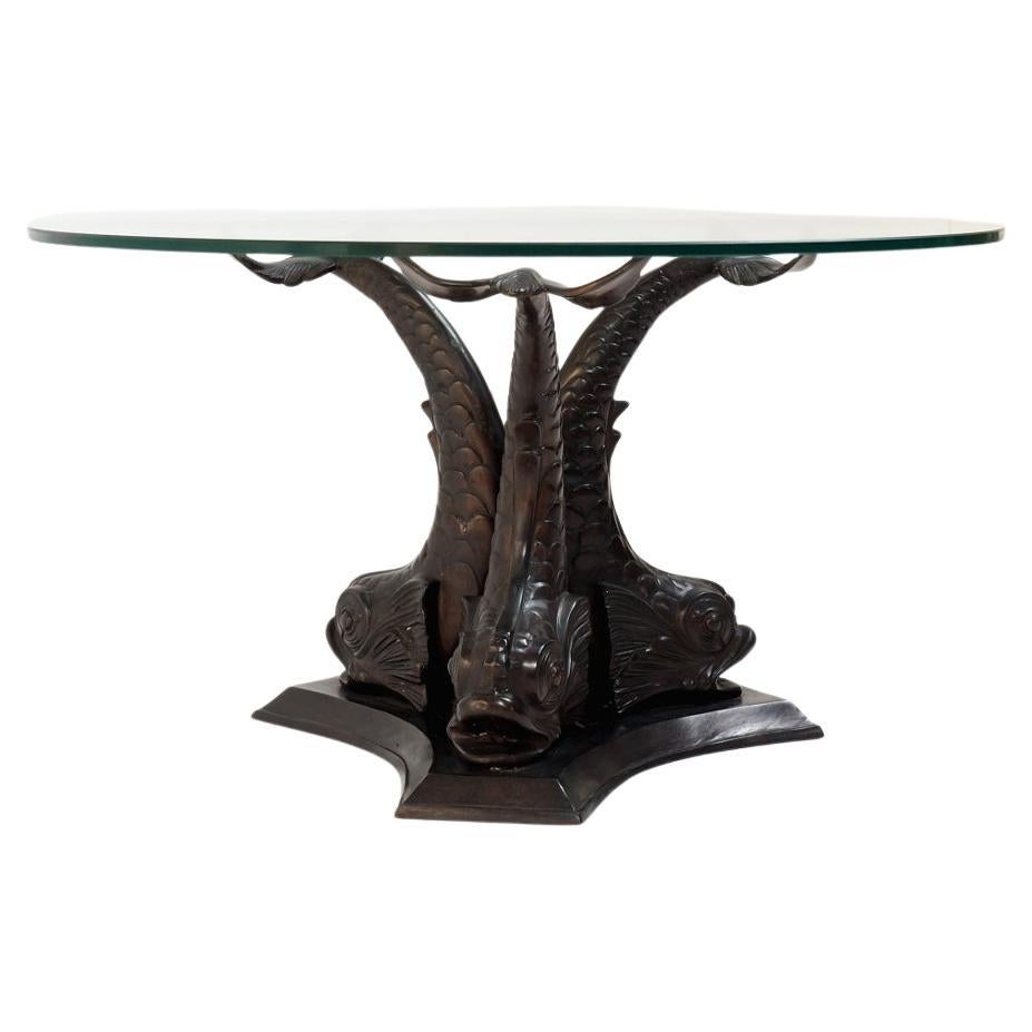 1970’s ‘Koi Fish’ coffee table in bronze, Italy For Sale