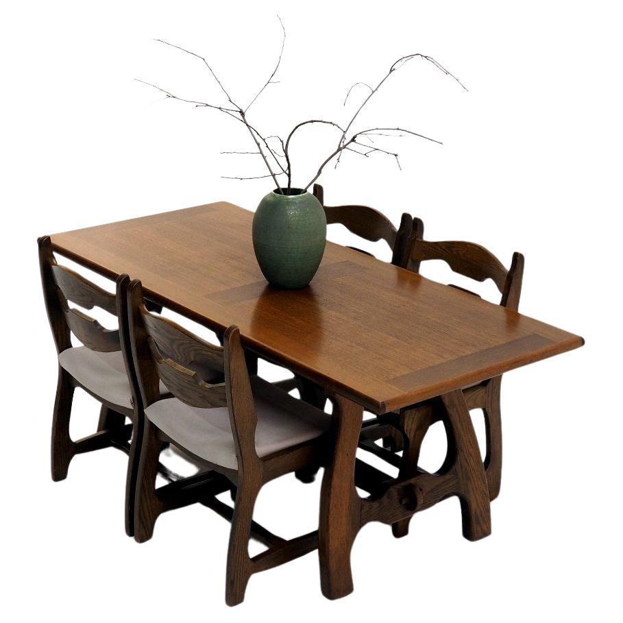 Dining Set by Guillerme & Chambron for “Votre Maison” For Sale