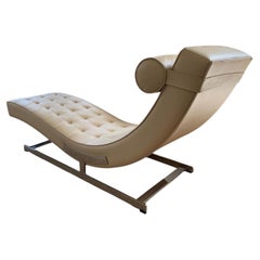 Richard Young für Merrow Associates – Chaiselongue aus den 1960er Jahren – Leder, Stahl