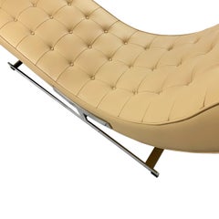 Richard Young for Merrow Associates - 1960's Chaise Longue - Leather, Steel