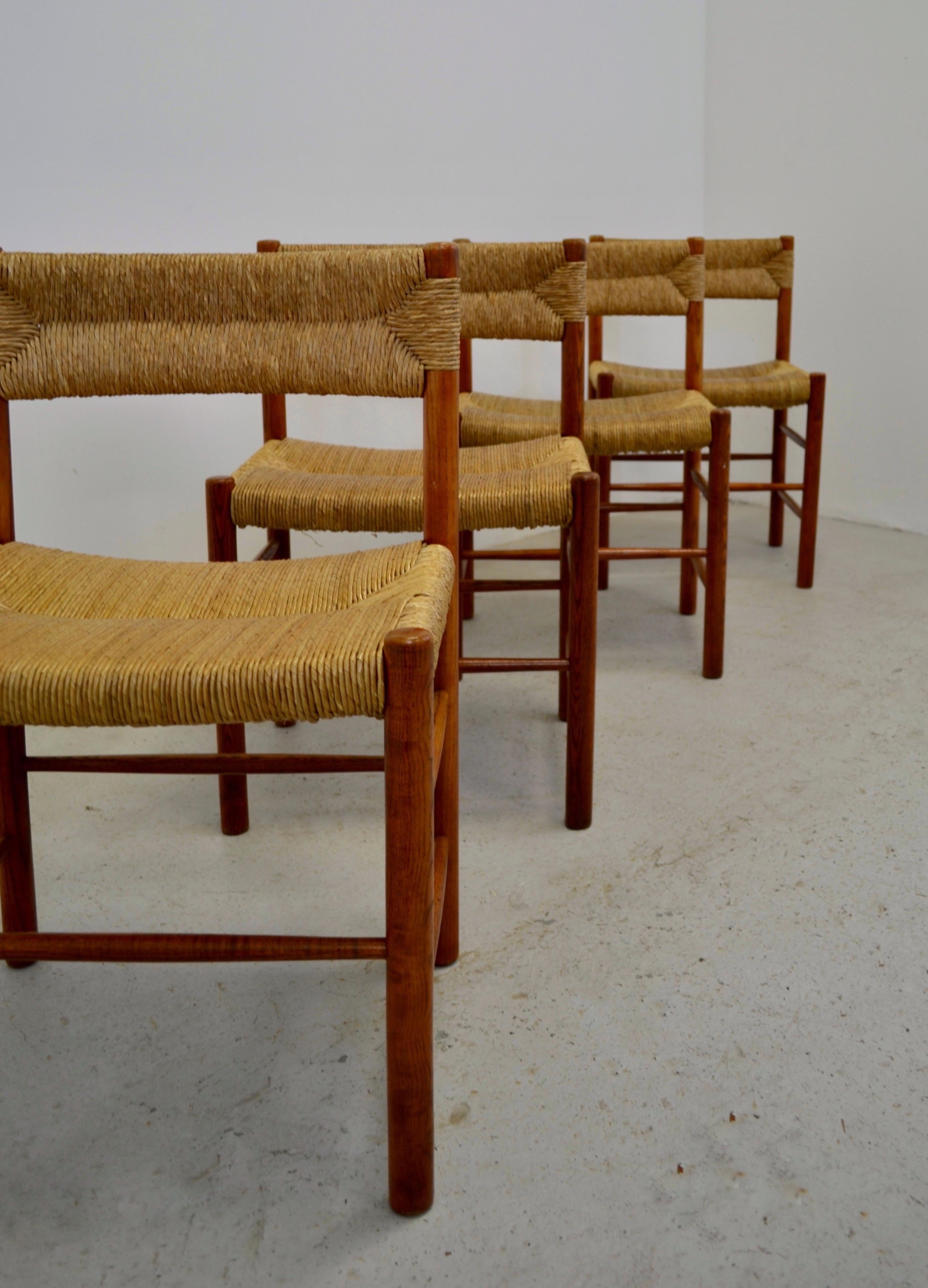 4 Robert Sentou Dordogne Chairs for Charlotte Perriand - 1950 2
