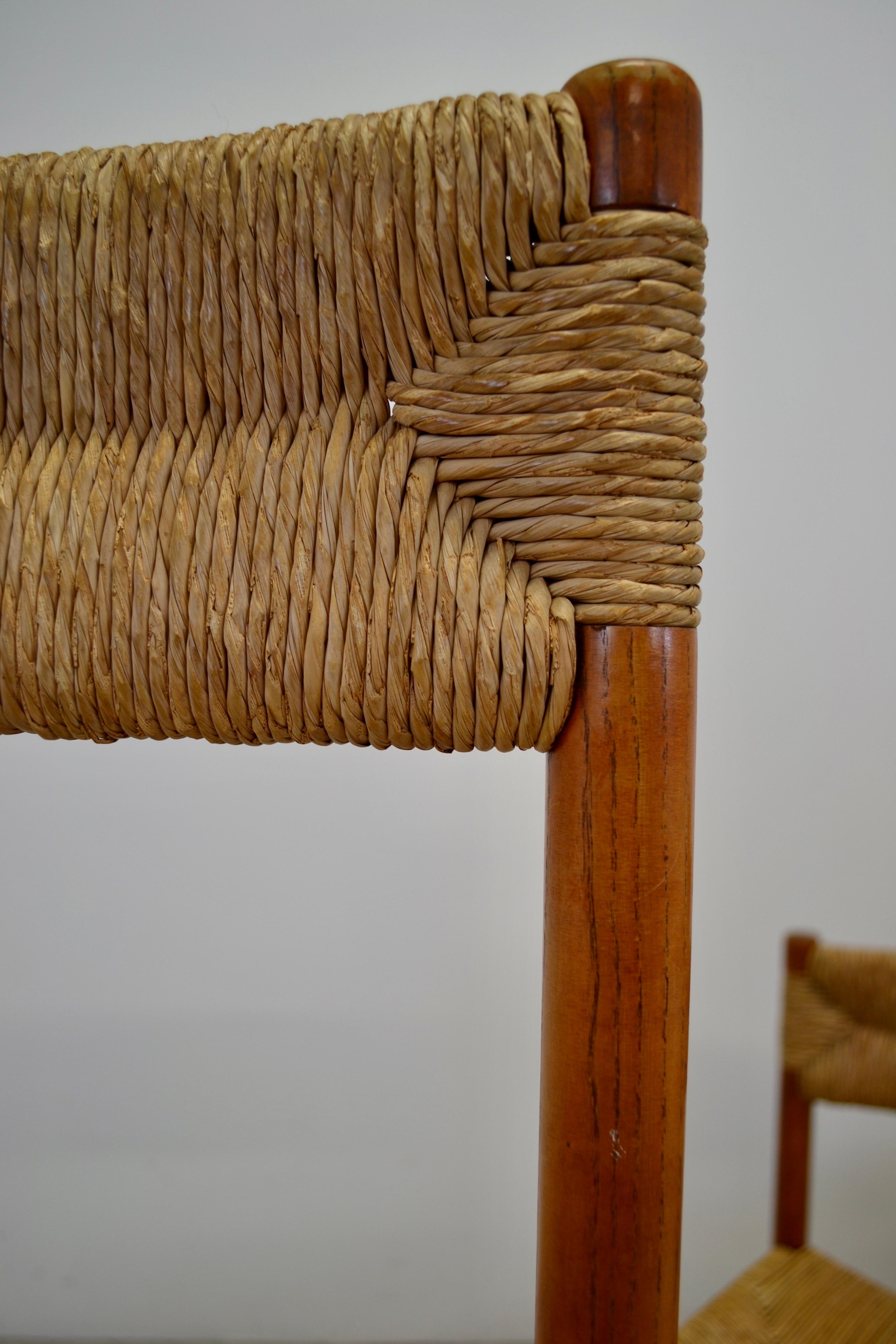 Wood 4 Robert Sentou Dordogne Chairs for Charlotte Perriand - 1950
