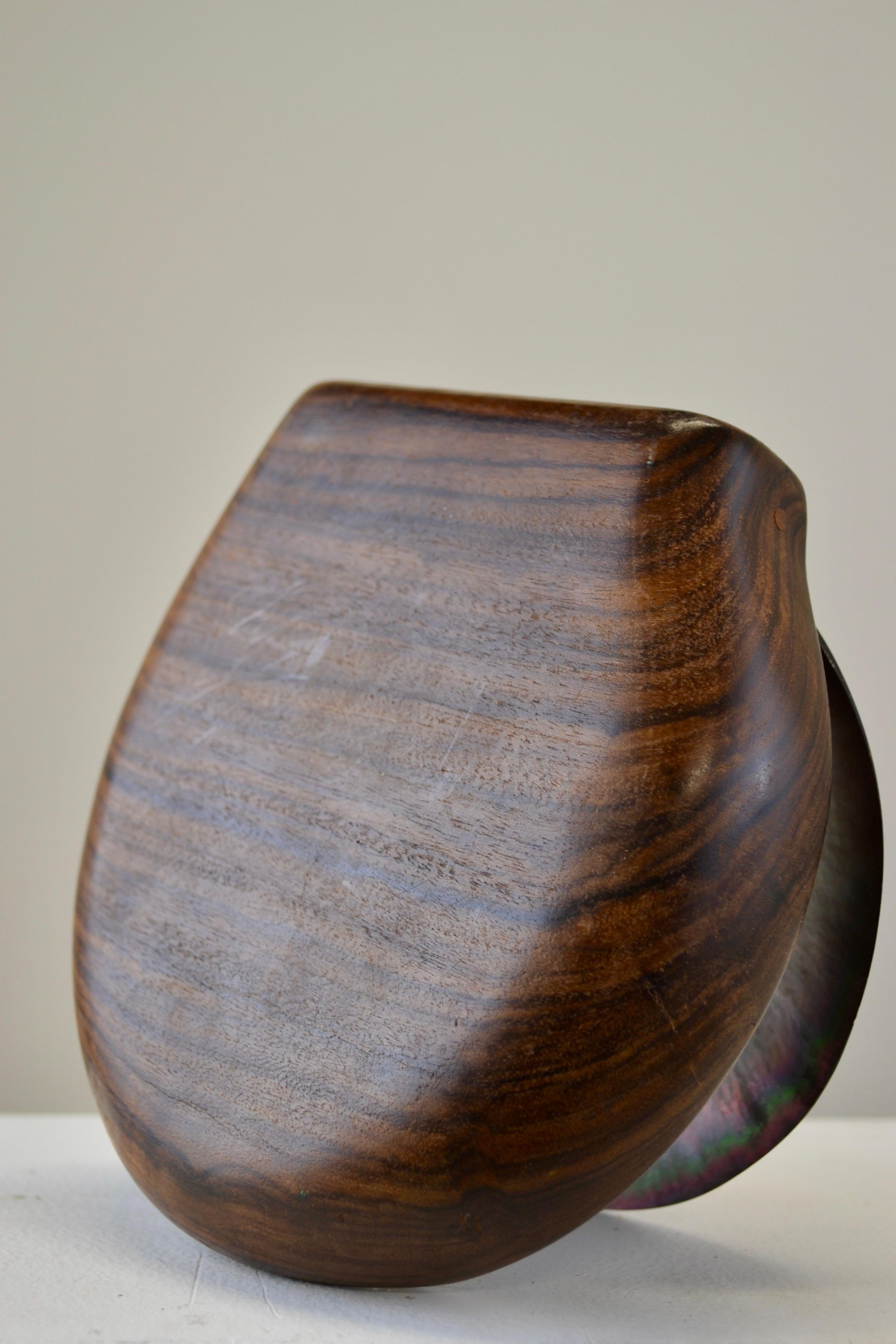 A shell and carved wooden box in the style of Alexandre Noll, France, 1950s For Sale 2