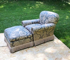 New Wood & Hogan Overstuff Lounge Chair & Ottoman
