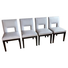 Lot de 4 - Chaises en cuir "Velin" de Christian Liaigre