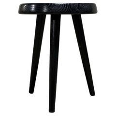 Cerused Oak Stool in the style of Charlotte Perriand