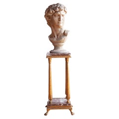 Empire Style Gilded Marble Pedestal