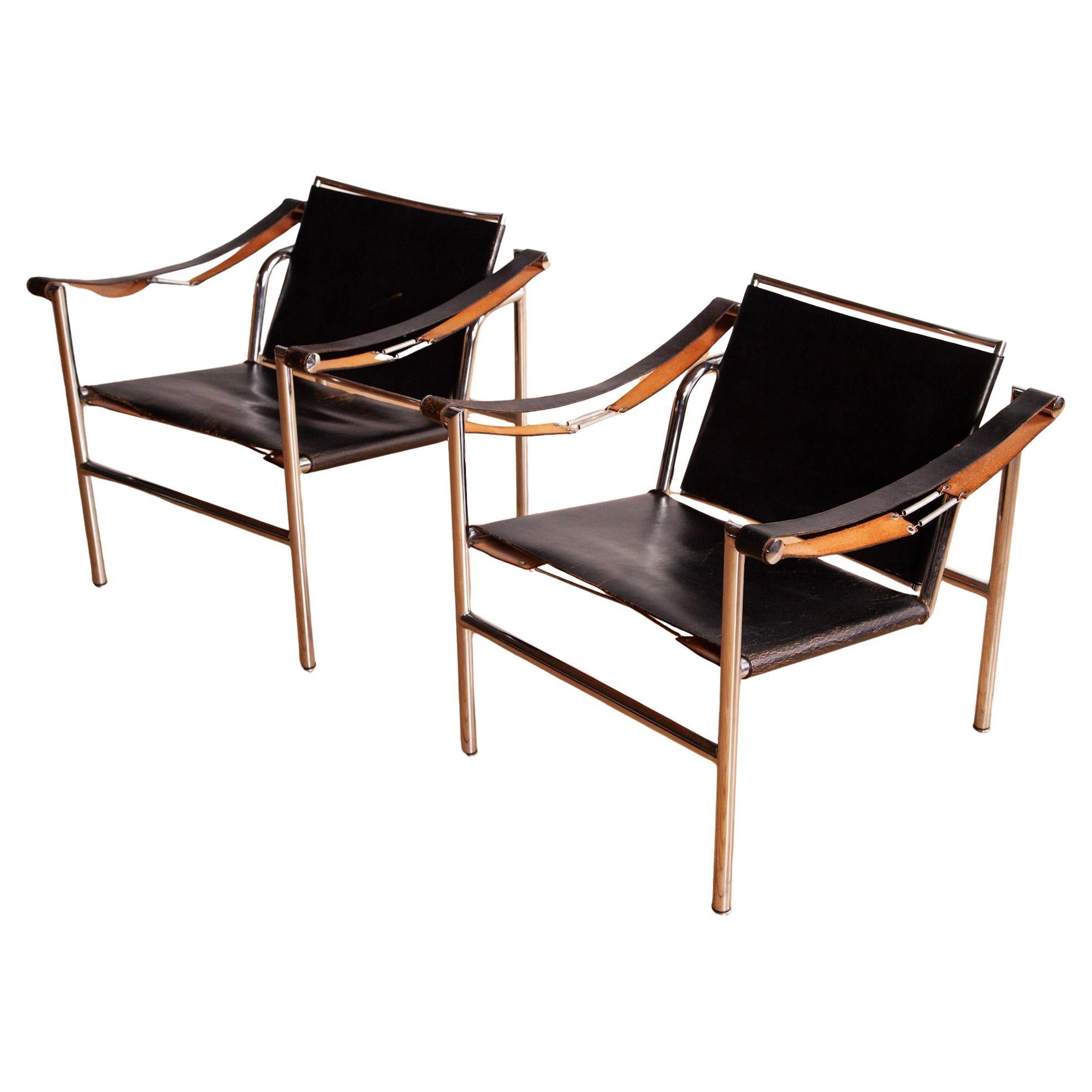 Early Pair of Basculant Chairs By Le Corbusier, Modern Design