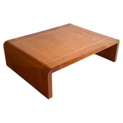 Table basse en cuir « Dalton » de Ralph Lauren, années 2000