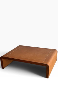 Table basse en cuir « Dalton » de Ralph Lauren, années 2000
