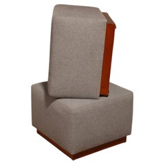 Coppia di pouf in stile Hollywood moderno di Ralph Lauren Home