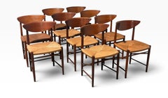 10er-Set – Peter Hvidt Mid-Century-Esszimmerstühle aus Teakholz, Dänemark, 1960er Jahre