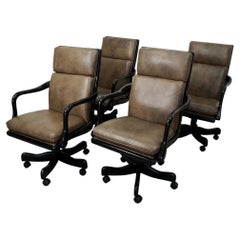 4er-Set Leder-Chefsessel von Hancock & Moore