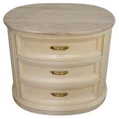 1990's Hollywood Regency Italian Inspired 3-Drawer Nightstand by Century