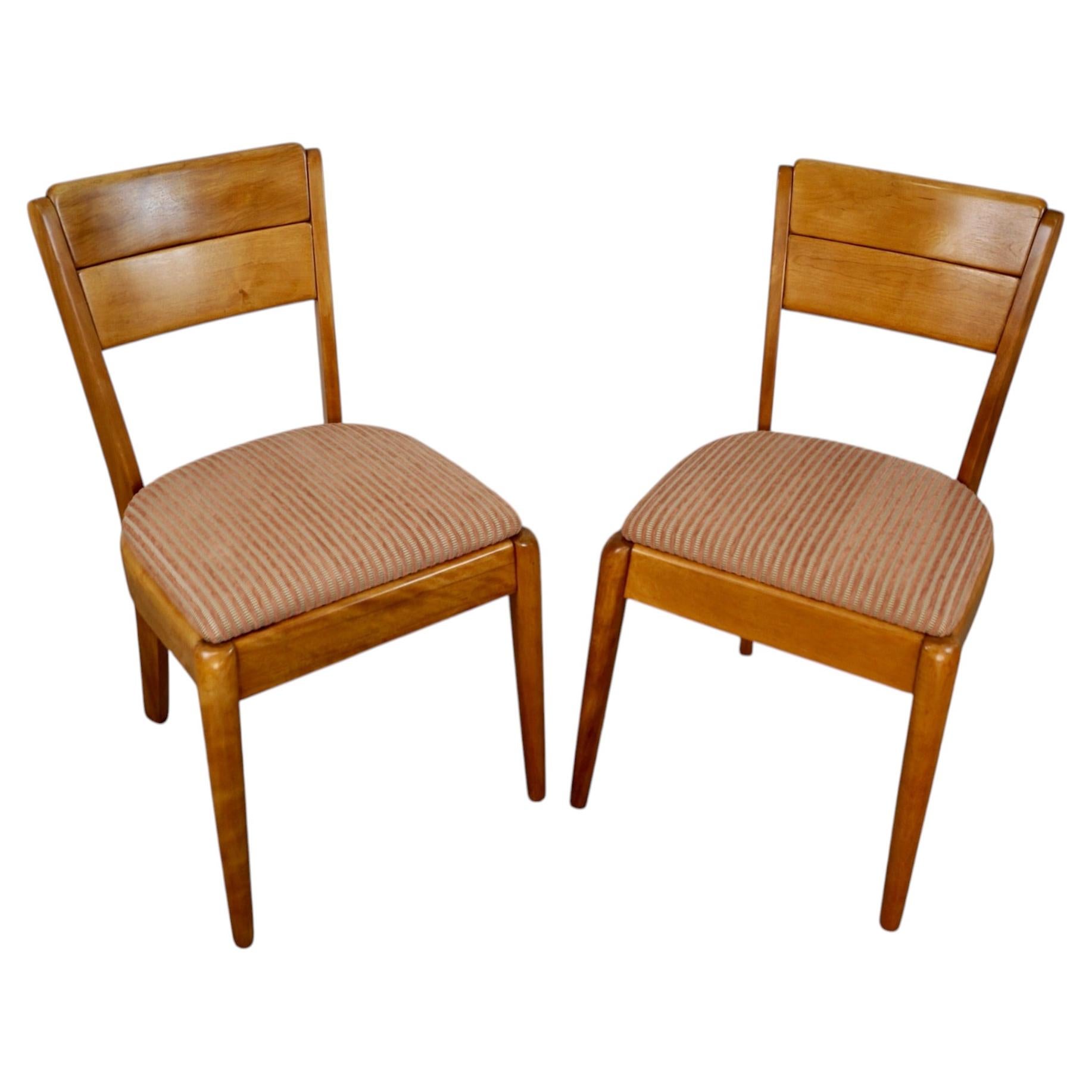 1940's Art Deco Heywood Wakefield C-3700 Dining Chairs - A Pair For Sale