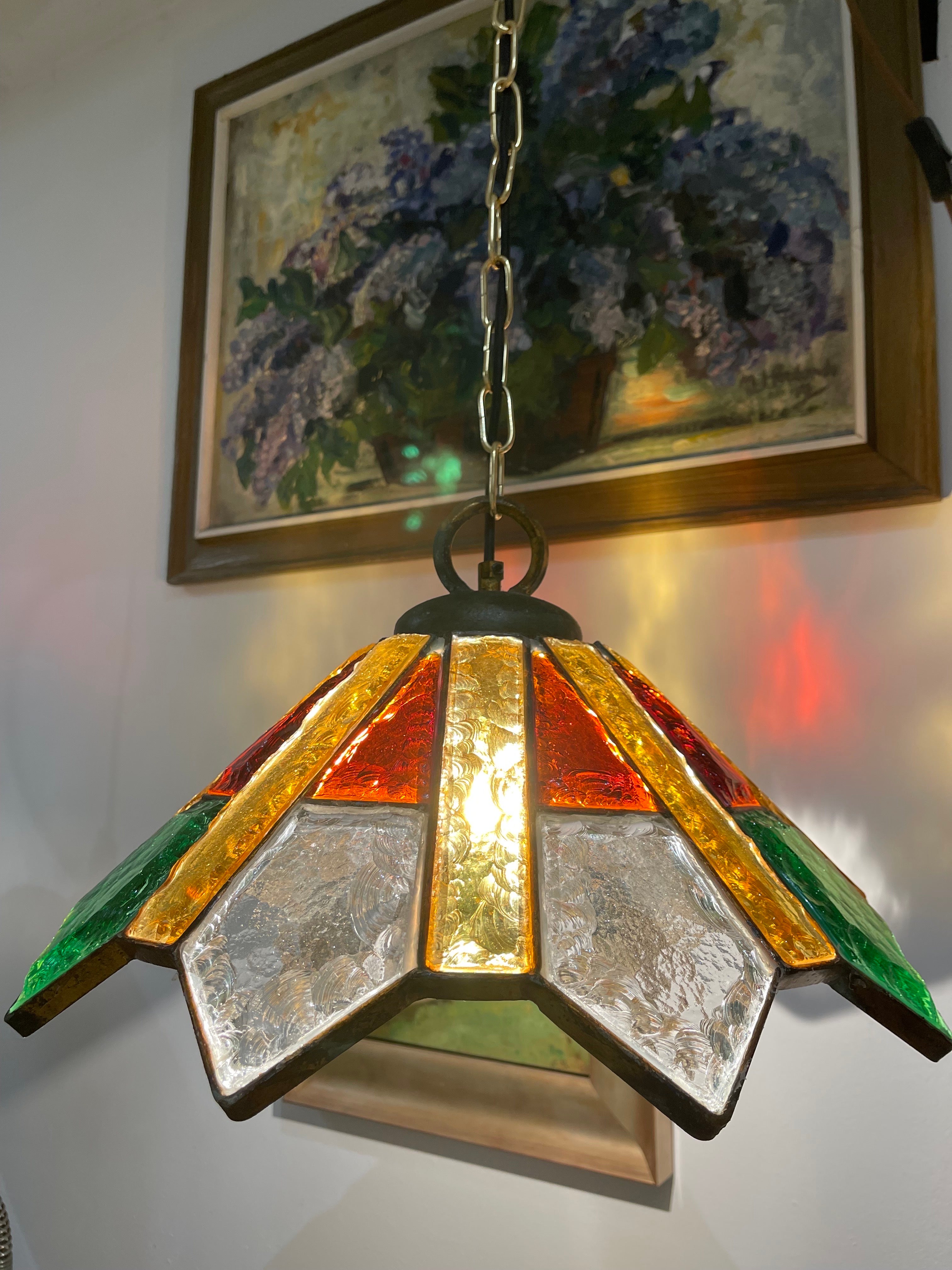 Poliarte by longobard chandelier glass murano  , Italy 1990 For Sale