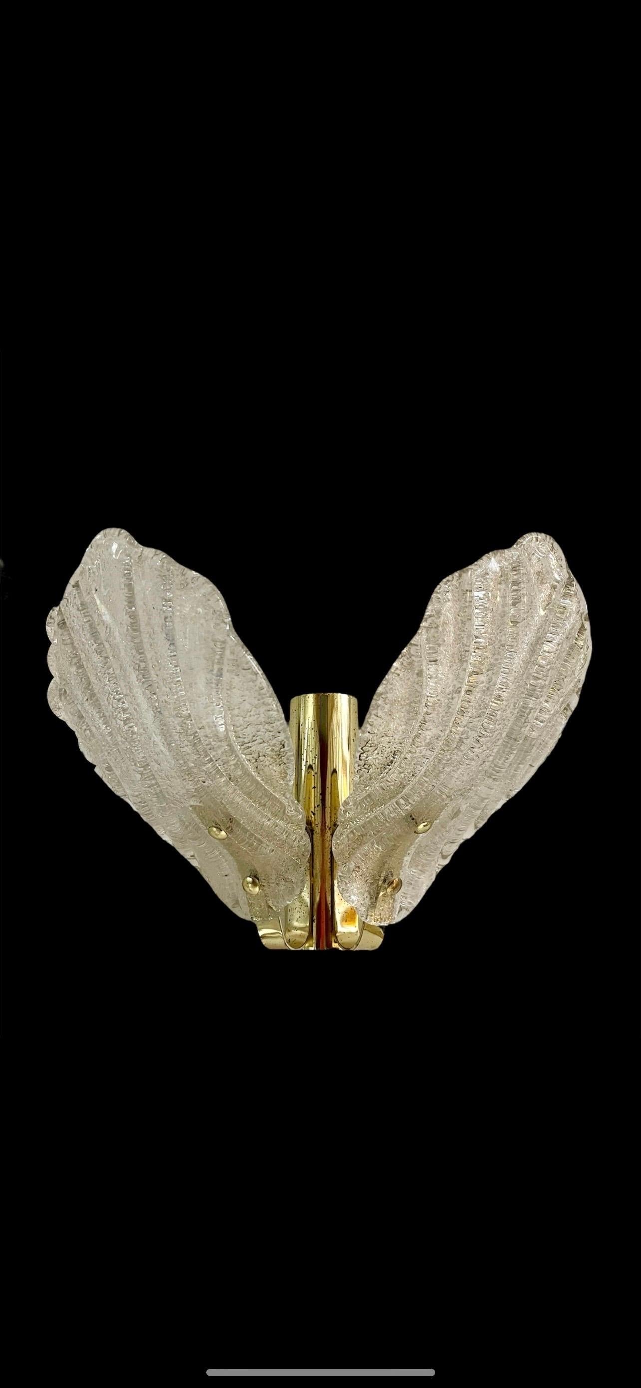 Danish Carl Fagerlund by Orrefors Pair of Sconce, 1980s For Sale