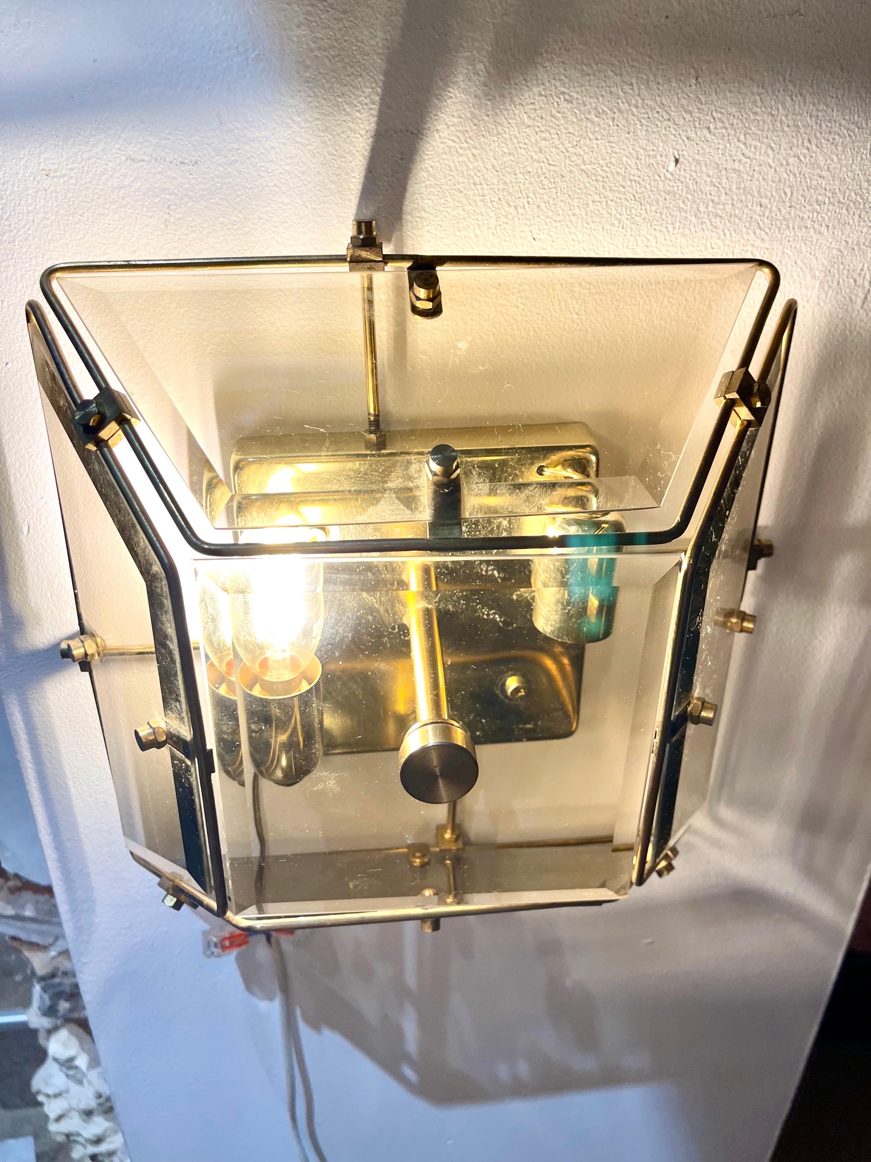 Veca-Deckenleuchte aus Glas, Italien 1970 (Mitte des 20. Jahrhunderts) im Angebot