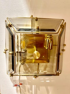 Veca ceiling lighting of Glass , Italy 1970