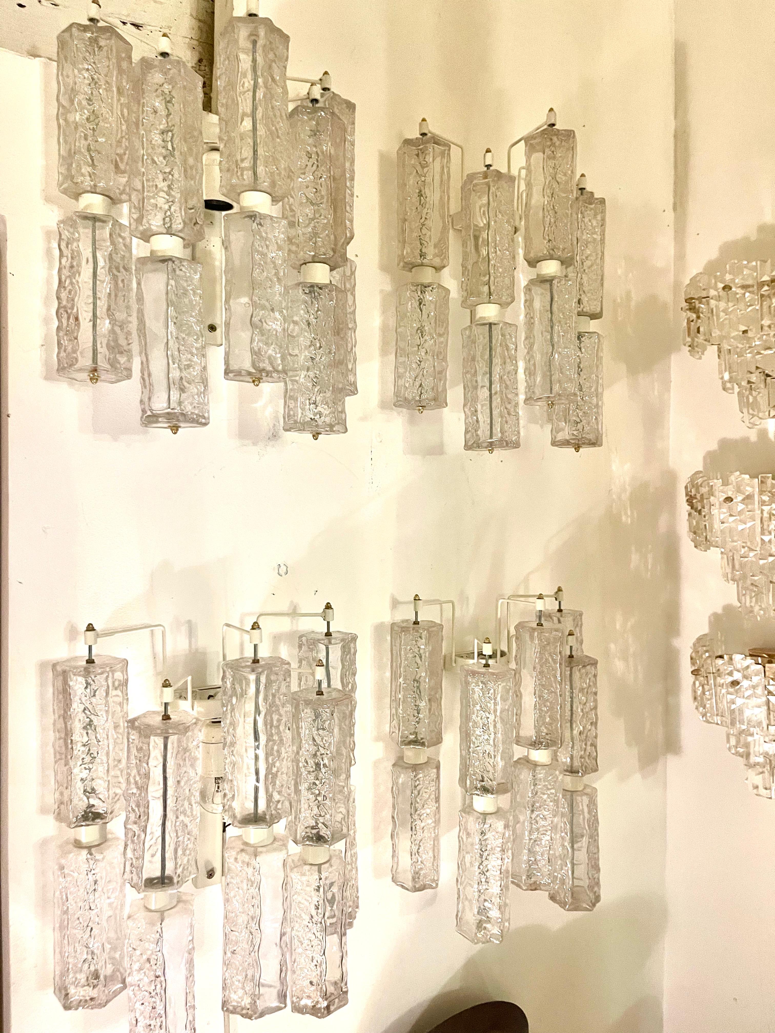 Paolo Venini Venini aplique de pared Vidrio de murano con estructura de métal, Italie 1960 en Bueno estado para la venta en La xara, VC