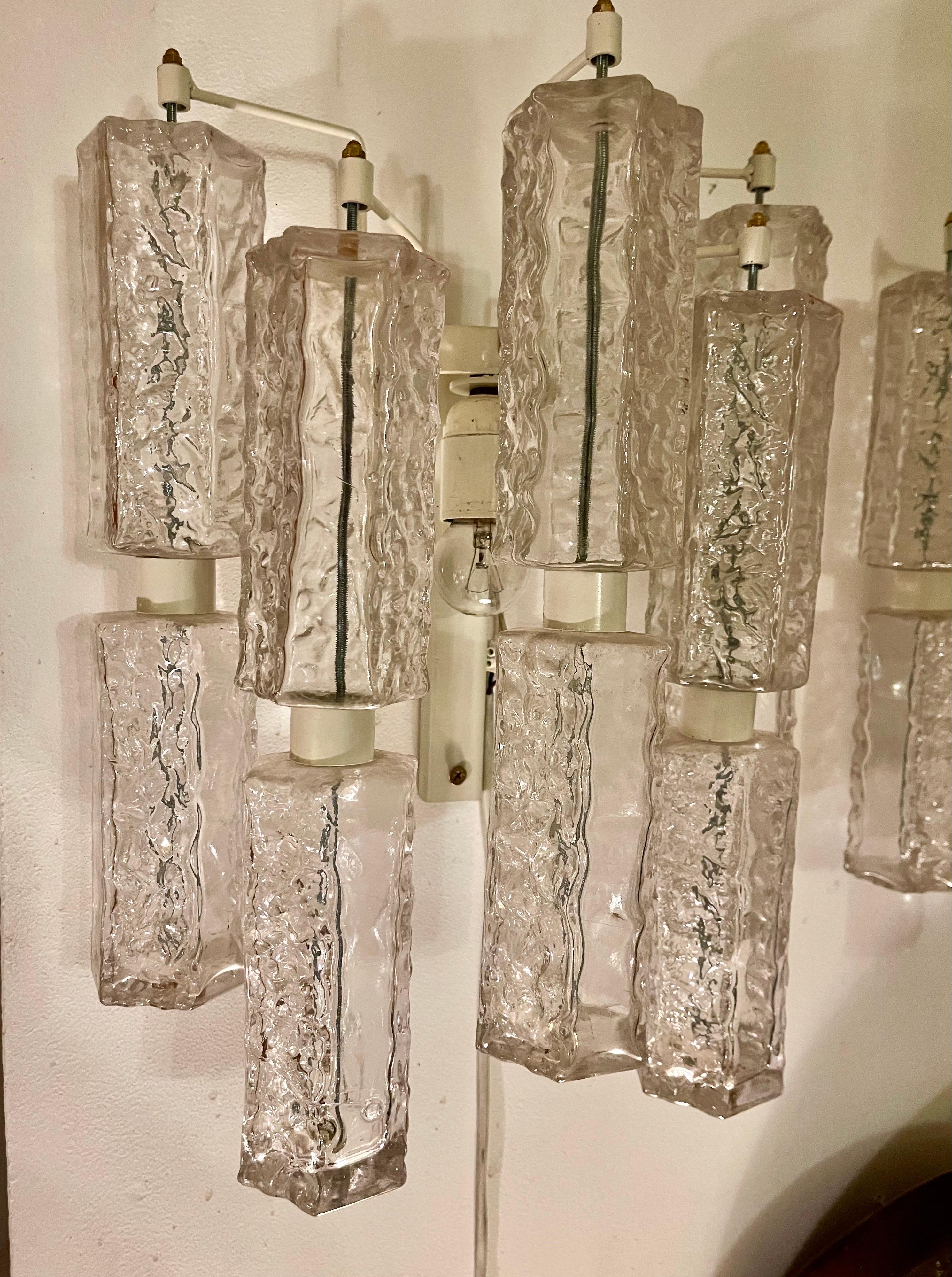 Paolo Venini Venini aplique de pared Vidrio de murano con estructura de métal, Italie 1960 en venta 2