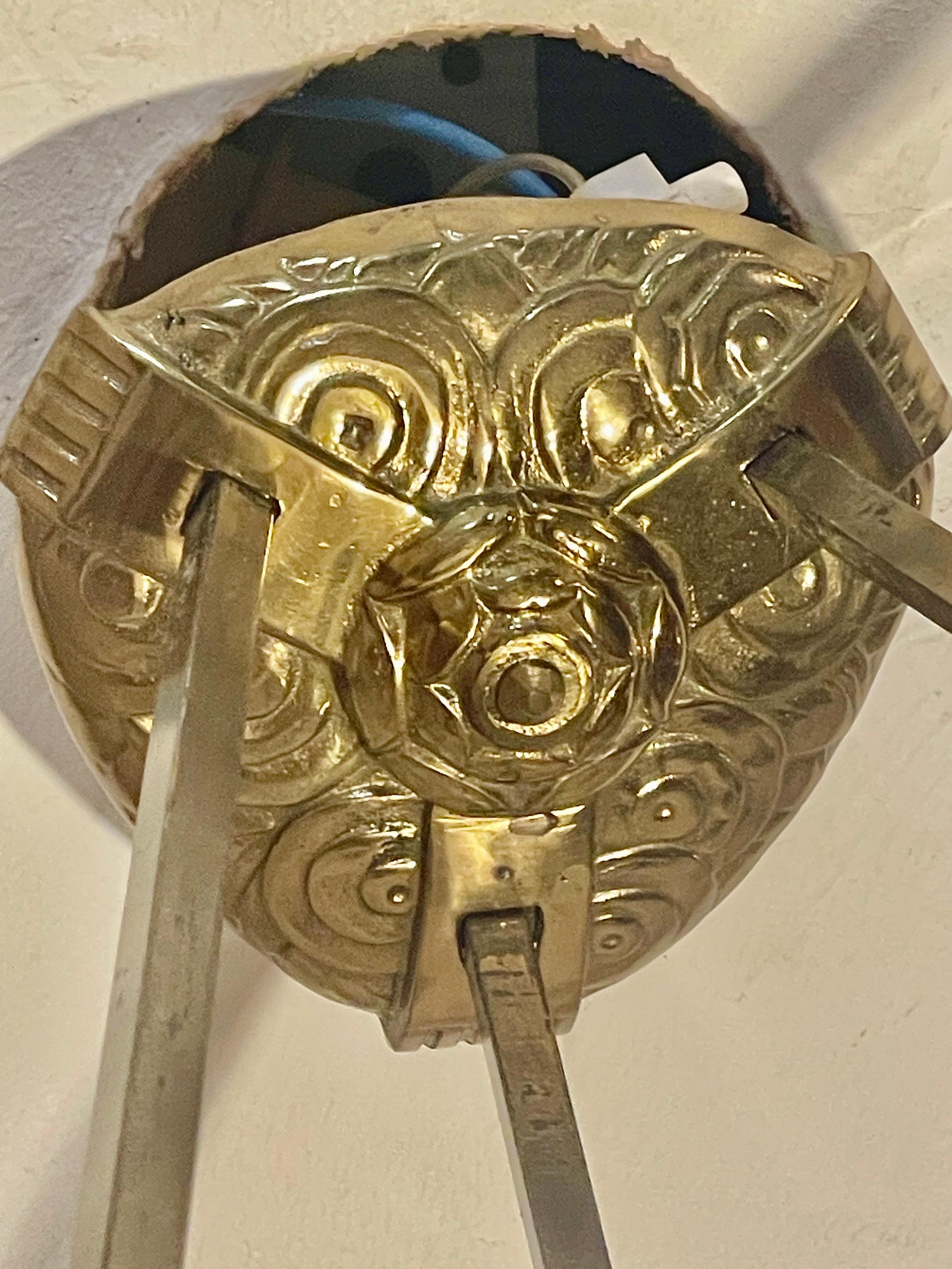 Georges Leleu Bronze-Kronleuchter original, französisch 1930 im Zustand „Gut“ im Angebot in La xara, VC