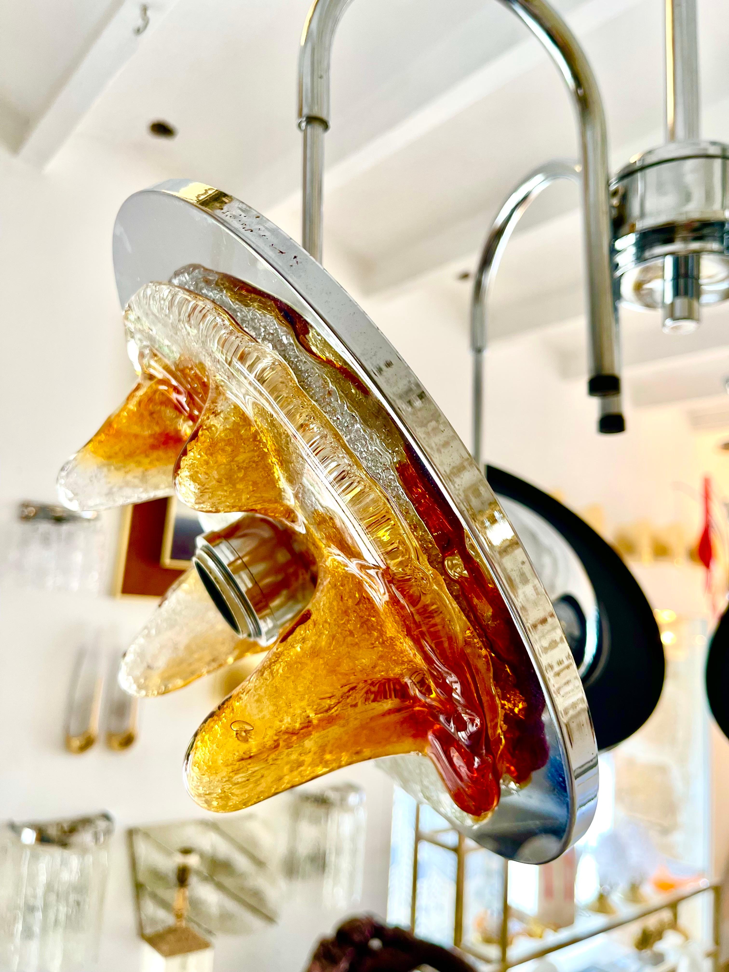 Toni Zuccheri by Venini Kronleuchter Glas Murano ! Italien 1970er Jahre im Zustand „Gut“ im Angebot in La xara, VC