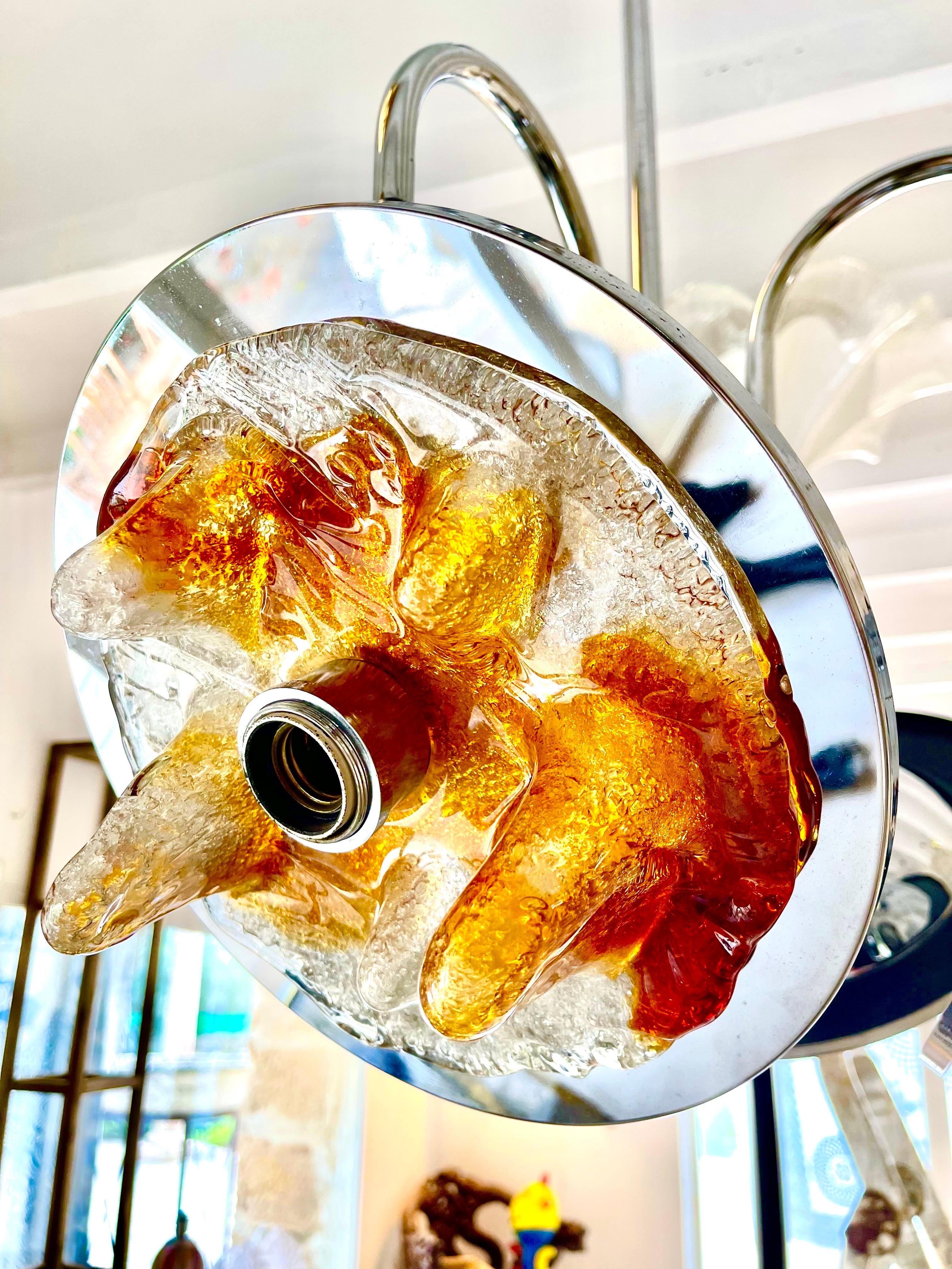 Toni Zuccheri by Venini Kronleuchter Glas Murano ! Italien 1970er Jahre im Angebot 1