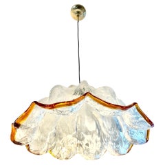 Mazzega Pendant with Glass Murano Bicolore  XXL , Italy, 1970