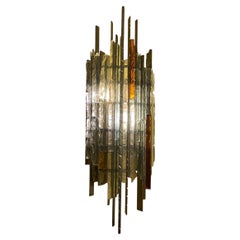 Biancardi & Jordan aplique de cristal de murano de Poliarte Italia 1970