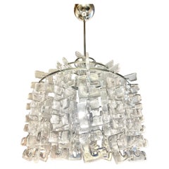 Carlo Nason by Mazzega chandelier Glass Mazzega , Italy 1970s