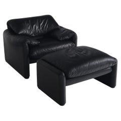 Vico Magistretti “Maralunga” Armchair + Ottoman
