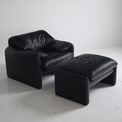 Vico Magistretti “Maralunga” Armchair + Ottoman
