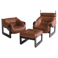 Percival Lafer MP-97 Chairs + Ottoman, a set