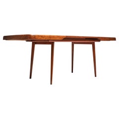 Tavolo da pranzo moderno di metà secolo in legno duro Caviuna di Carlo Hauner 1950s Brasile