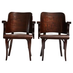 Brazilian Modern Armchairs in Brown Bentwood by Cimo, 1950, Brazil, sealed 