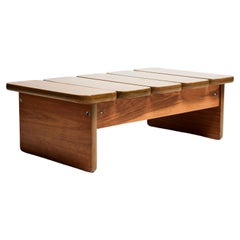 Used Brazilian Modern Bench in Hardwood by Geraldo de Barros for Hobjeto, 1970’s