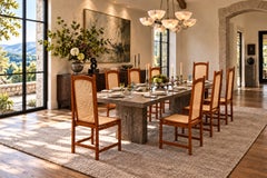 Set of 8 Brazilian Modern High-Back Dining Chairs in Cerejeira & Cane, Celina