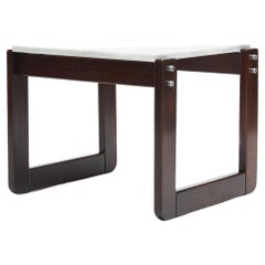 Mid-Century Modern Side Table in Hardwood and Marble by Percival Lafer, 1970's