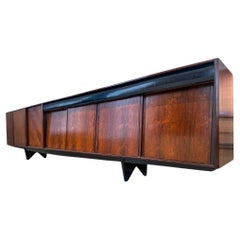 Brazilian Modern 11.5” Credenza in Hardwood by Carlo Hauner, Brazil, 1950's