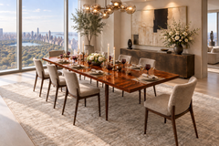 Mesa de comedor extensible brasileña moderna de mediados de siglo en madera dura, Cimo, años 60